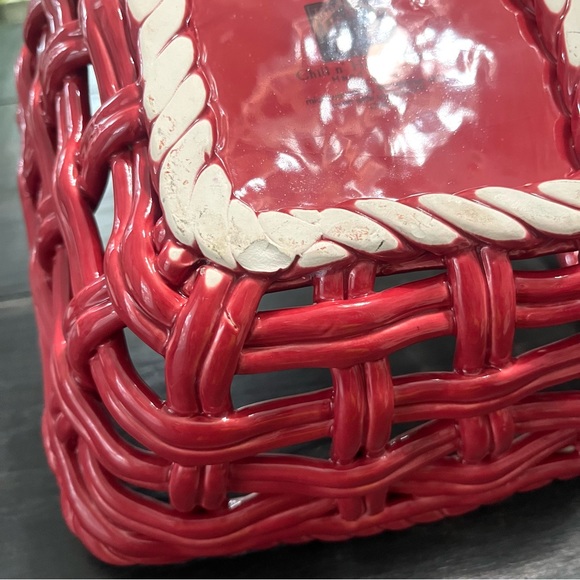 Ceramic Red Woven Chill and Heat Serving Basket - Picture 6 of 9